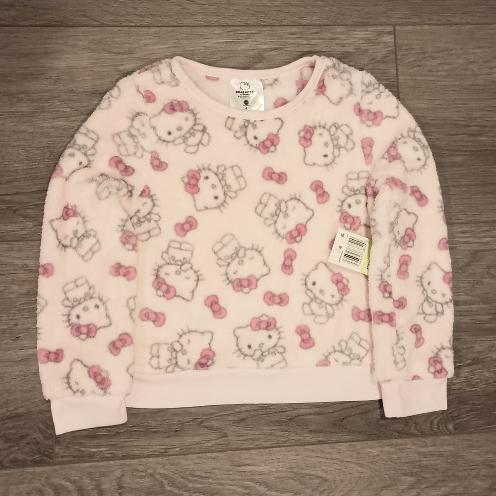 Sanrio Hello Kitty Pullover Fleece Sweater Pink 4T